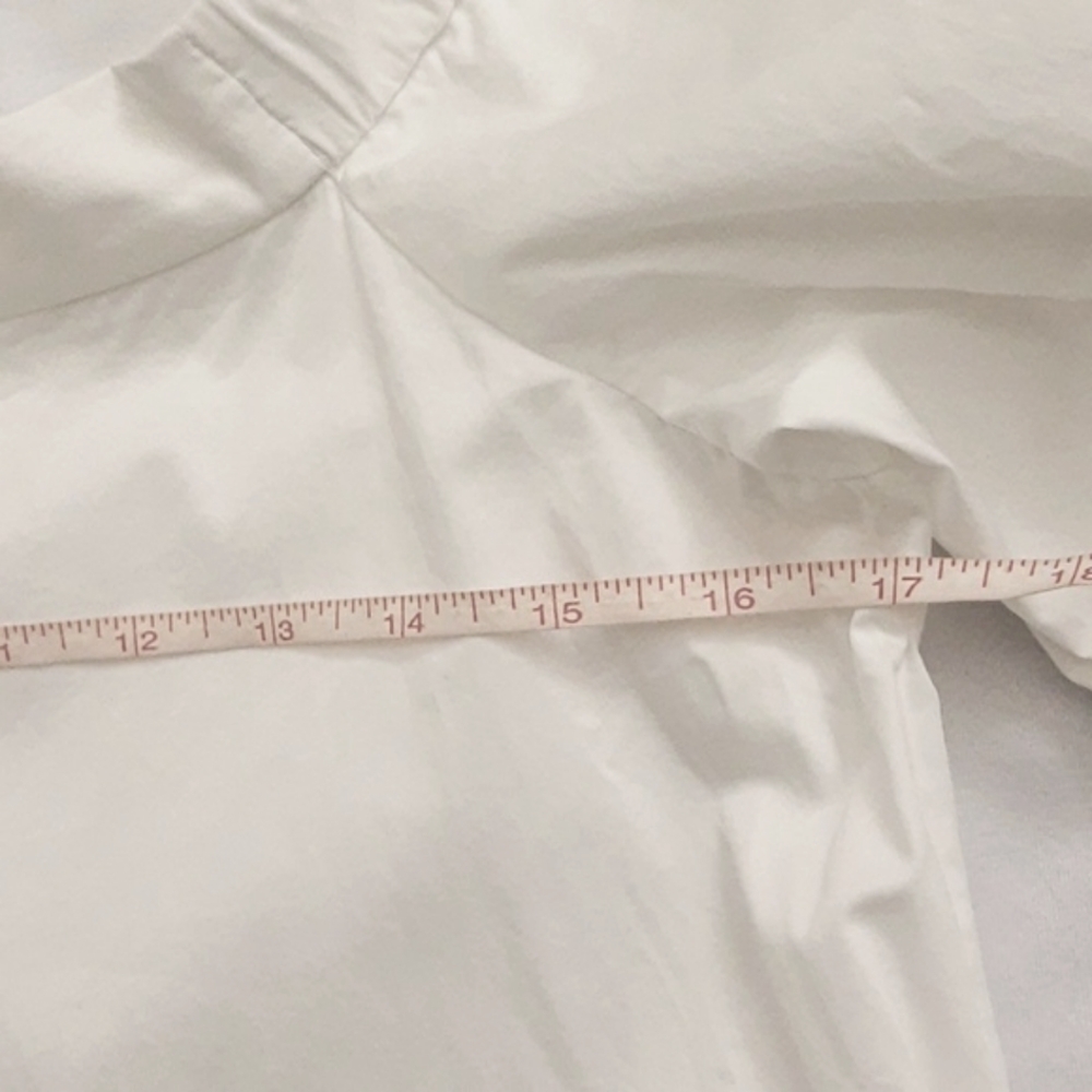 Tibi Mini Shift Dress Off-The-Shoulder Bateau Neck Bell Sleeve Sz 4 White NEW - Picture 8 of 13